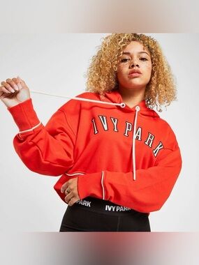 Ivy Park Cropped Baseball Hoodie